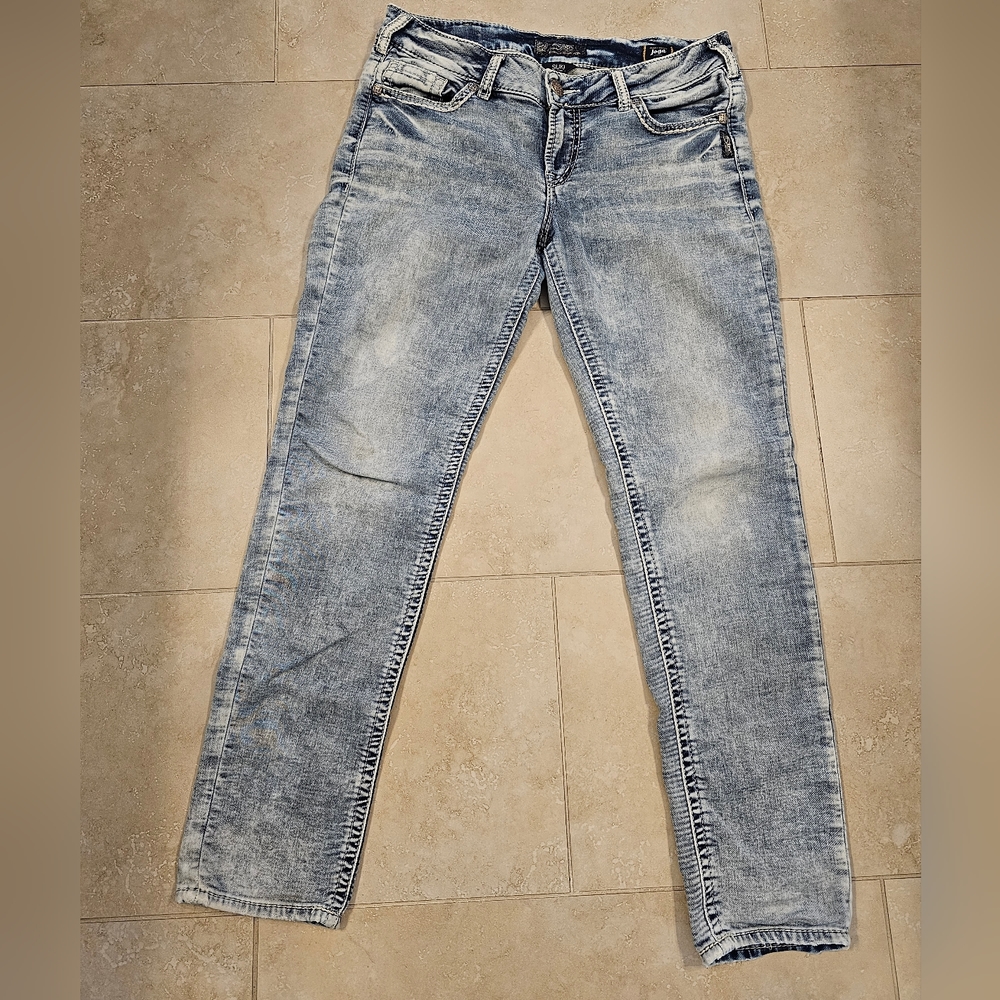 Silver Skinny Jeans